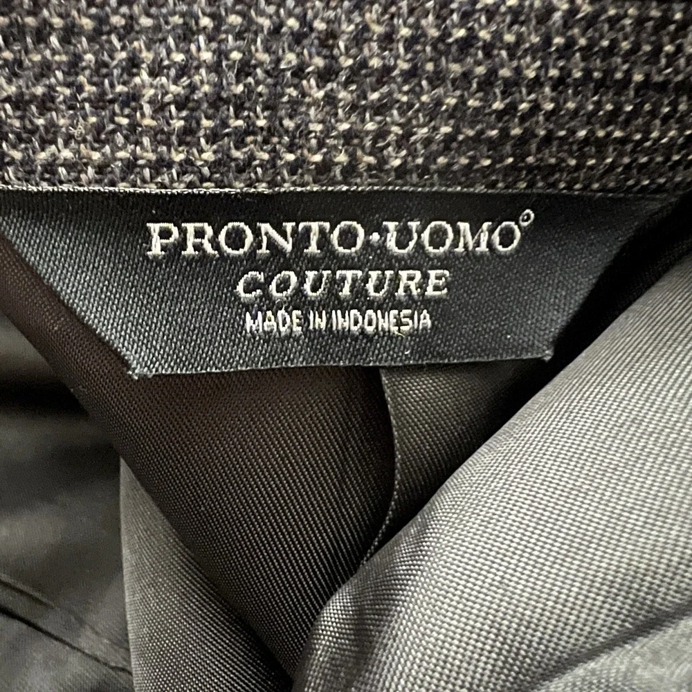 PRONTO UOMO COUTURE‎ 100% LAMBSWOOL Tweed Mens Blazer Sport Coat Jacket 44 Short